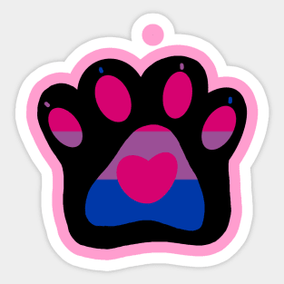 Bisexual Paw Print Sticker